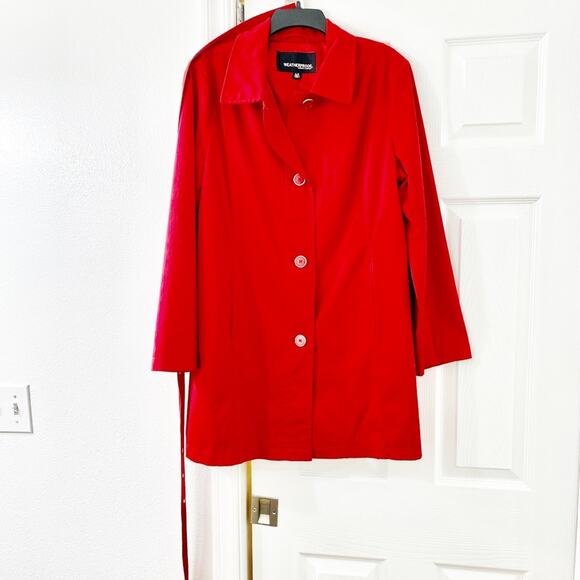 Weatherproof Jackets & Blazers - Weatherproof Garment Co Red large Trenchcoat